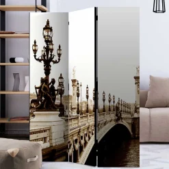 Wohnen Paravent Raumtrenner mit Schwarzweiß Fotodruck - Charon