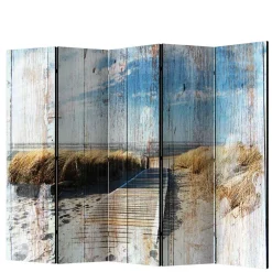 Wohnen Paravent Vintage Look Strand Meer - Centres