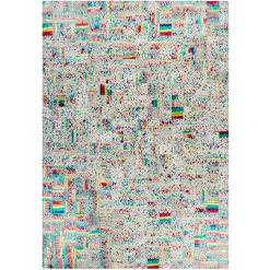 Wohnen Patchwork Designteppich aus Echtfell - Bradla