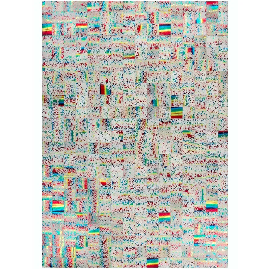 Wohnen Patchwork Designteppich aus Echtfell - Bradla