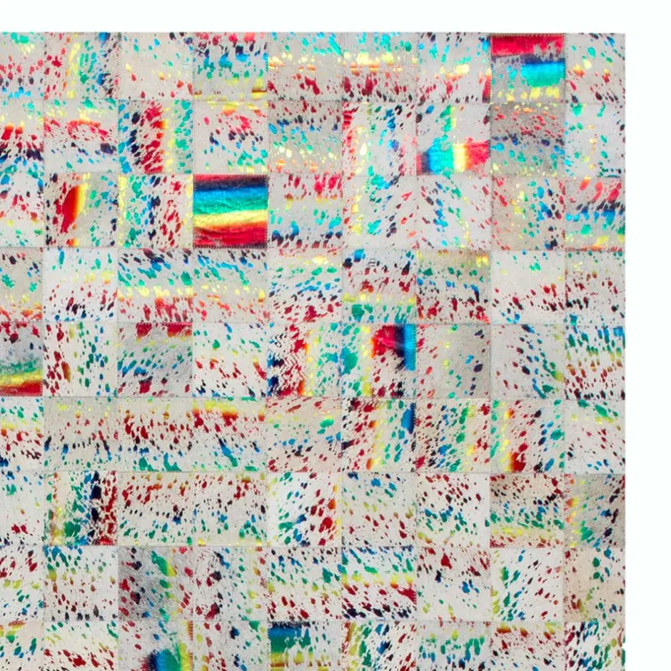 Wohnen Patchwork Designteppich aus Echtfell - Bradla