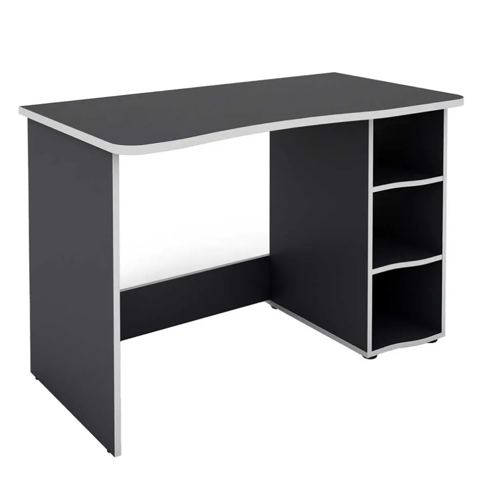 PC Schreibtisch in Anthrazit mit Weiß - Venatio^Wohnen Outlet