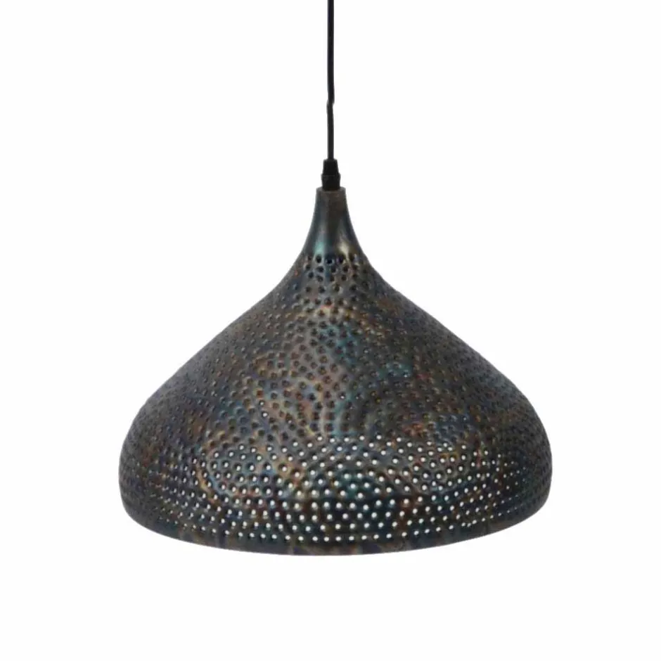 Wohnen Pendelleuchte mit 3 Schirmen Trichterform Simulin aus Metall