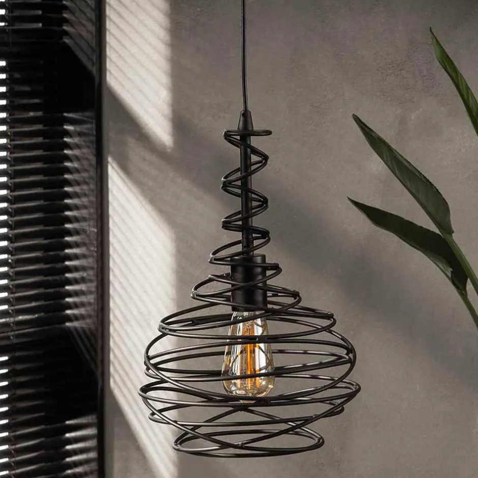 Wohnen Pendelleuchte mit Drahtschirm geschwungen - Brozana