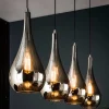 Wohnen Pendelleuchte mit Glasschirmen im Tropfen Design - Zirus