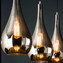 Wohnen Pendelleuchte mit Glasschirmen im Tropfen Design - Zirus