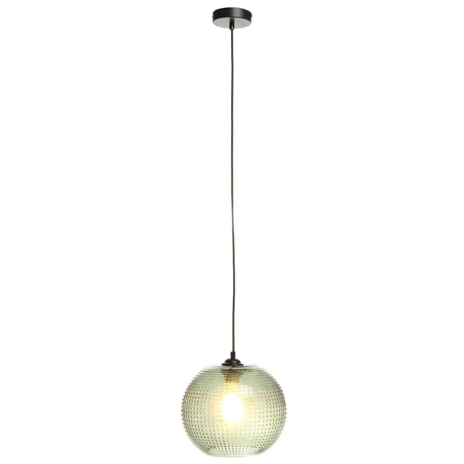 Wohnen Pendelleuchte mit grünem Glas Kuppel Schirm - Buleria