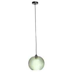 Wohnen Pendelleuchte mit grünem Glas Kuppel Schirm - Buleria