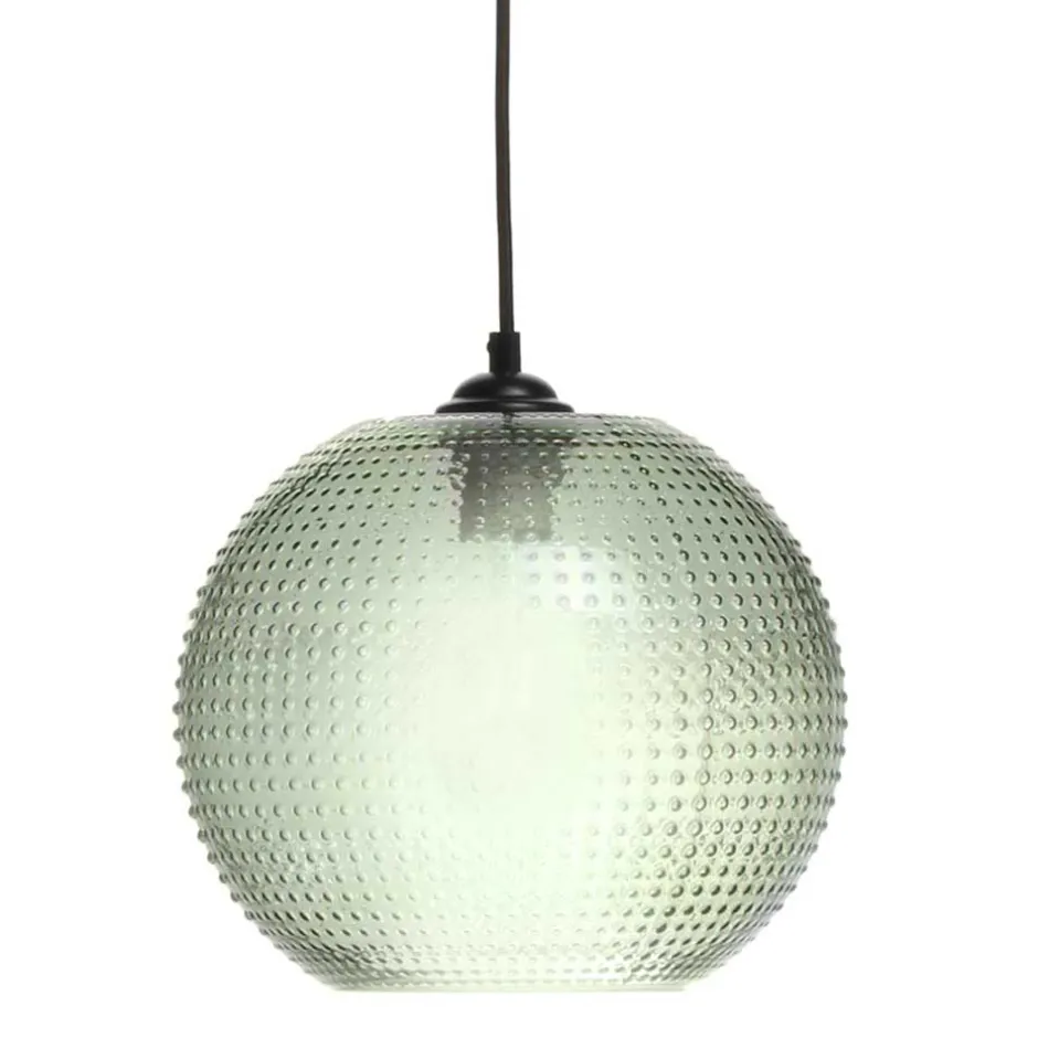 Wohnen Pendelleuchte mit grünem Glas Kuppel Schirm - Buleria