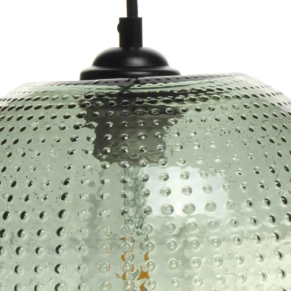 Wohnen Pendelleuchte mit grünem Glas Kuppel Schirm - Buleria