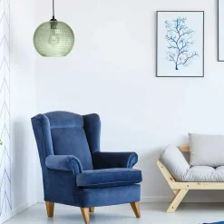 Wohnen Pendelleuchte mit grünem Glas Kuppel Schirm - Buleria