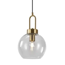 Wohnen Pendelleuchte mit Kugelschirm Glas Klar - Habanna