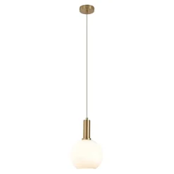 Pendelleuchte mit Kugelschirm in Weiß - Konstantin^Wohnen Best