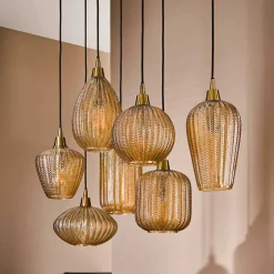 Wohnen Pendelleuchte mit unterschiedlichen Schirmen - Aribert