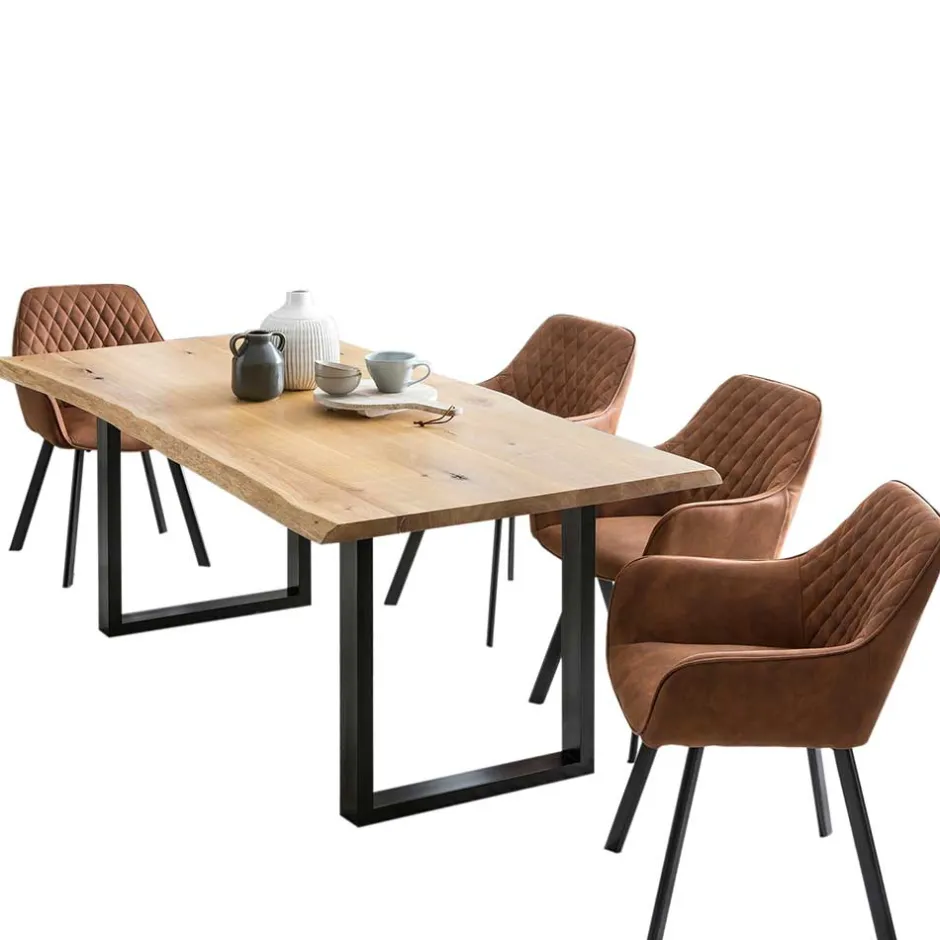 Wohnen 4-Personen-Essgruppe mit Tischsesseln - Zuzi (fünfteilig)