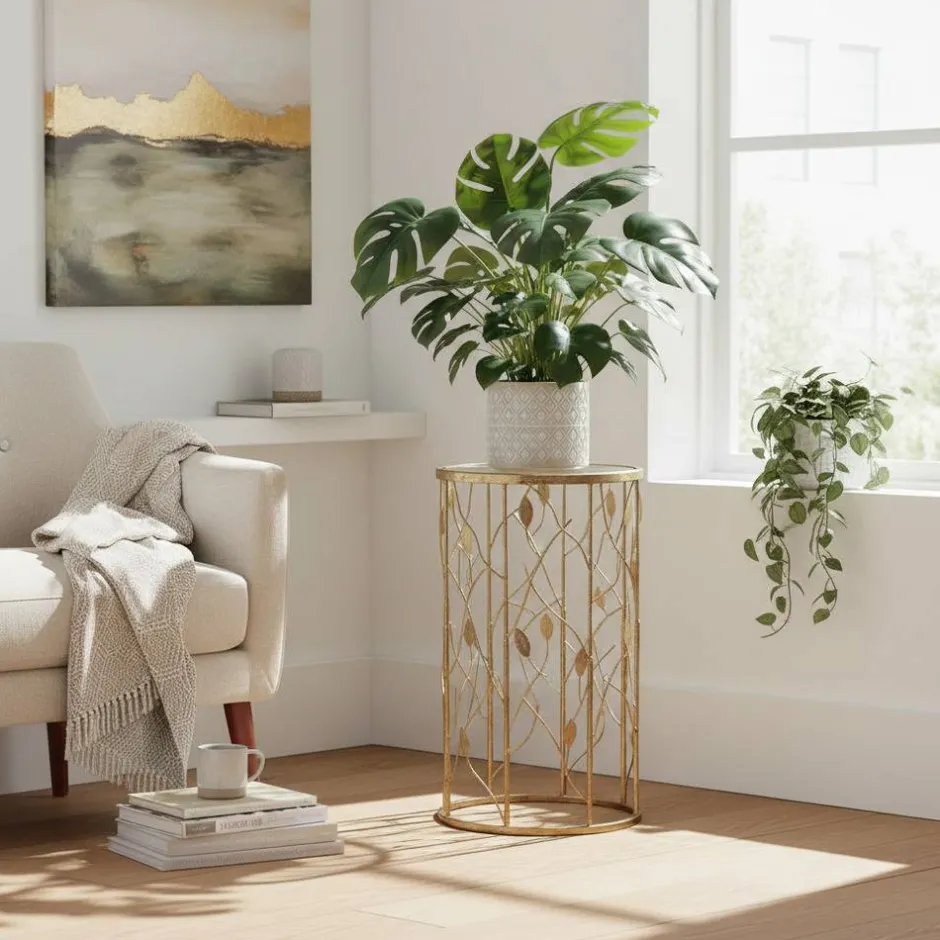 Pflanzenhocker Jarana in Gold^Wohnen Outlet