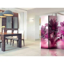 Pink Violetter Paravent mit Lilien Blüten - Cartar^Wohnen Online