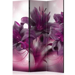Pink Violetter Paravent mit Lilien Blüten - Cartar^Wohnen Online
