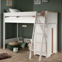 Kinder Wohnen Platzsparendes Hochbett mit Schrank - Rupicon (zweiteilig)