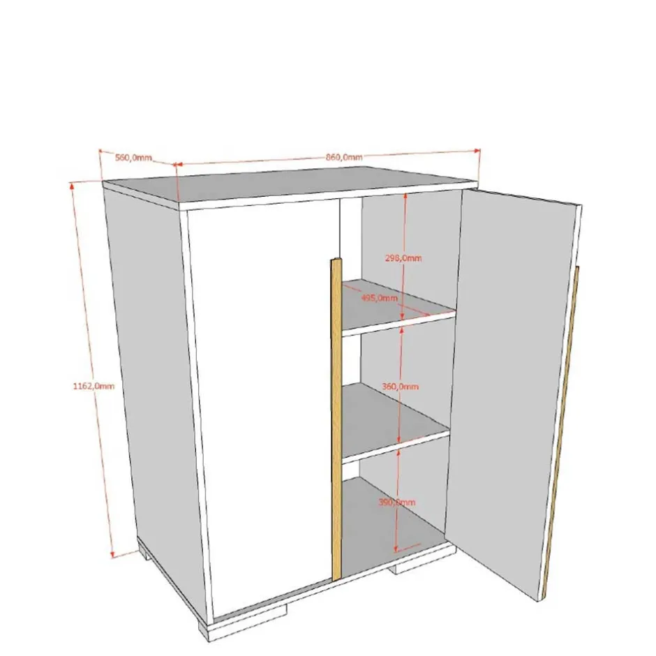 Kinder Wohnen Platzsparendes Hochbett mit Schrank - Rupicon (zweiteilig)