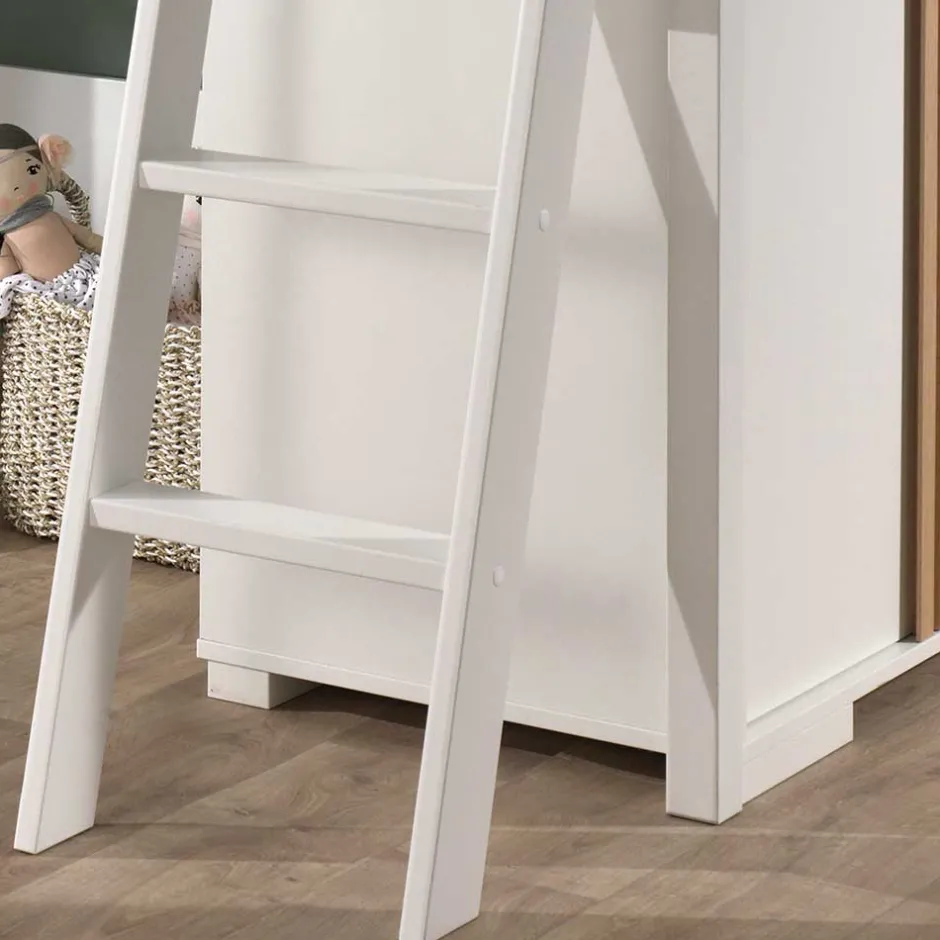 Kinder Wohnen Platzsparendes Hochbett mit Schrank - Rupicon (zweiteilig)