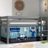 Kinder Wohnen Polizei Kinderzimmer Hochbett in Grau - Annest