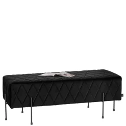 Wohnen Polsterbank aus Samt mit Rautensteppung - Silo