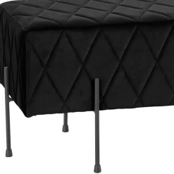 Wohnen Polsterbank aus Samt mit Rautensteppung - Silo