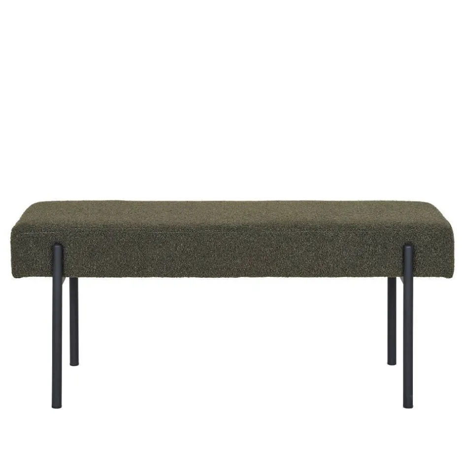 Wohnen Polsterbank in Dunkelgrün Boucle - Barahona