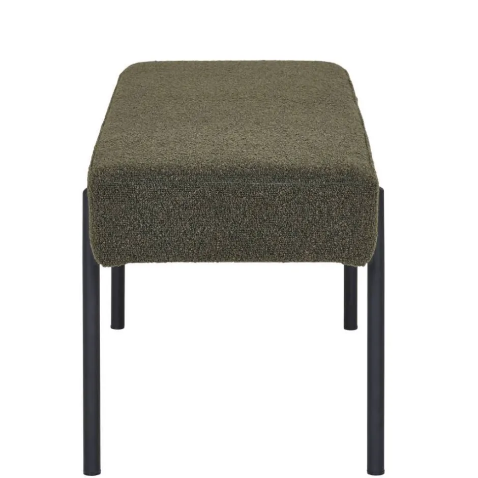 Wohnen Polsterbank in Dunkelgrün Boucle - Barahona