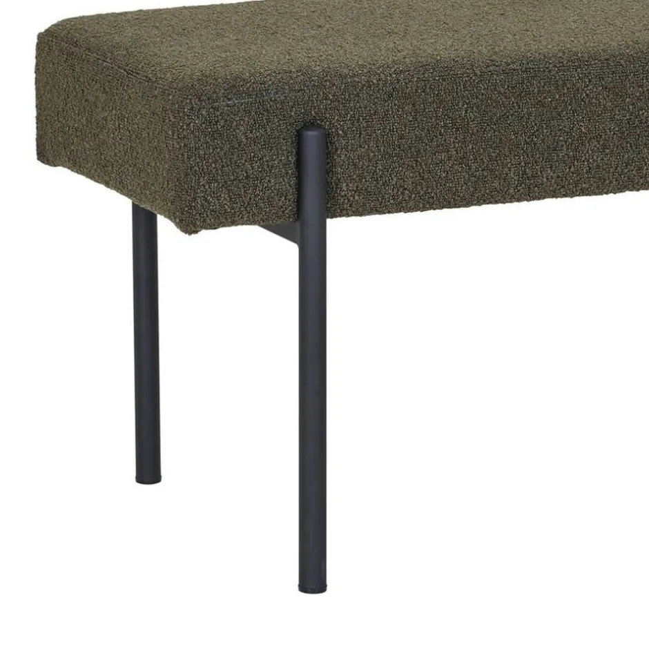 Wohnen Polsterbank in Dunkelgrün Boucle - Barahona