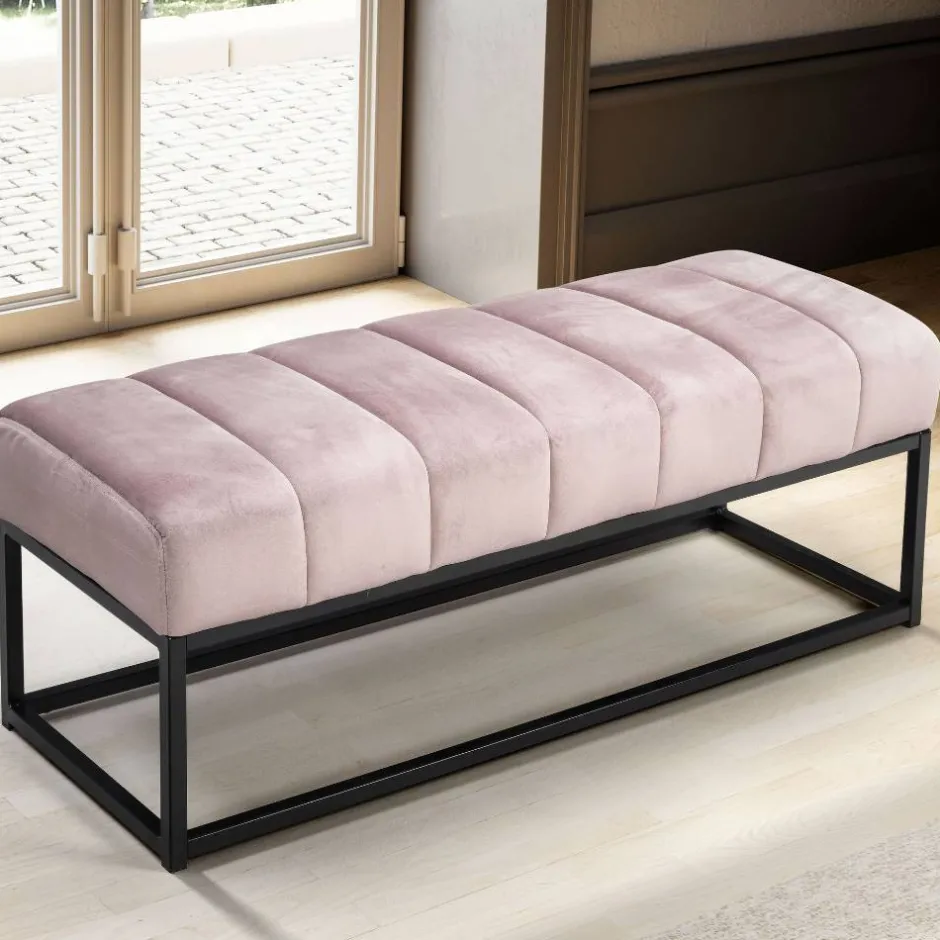 Wohnen Polsterbank in Rosa und Schwarz - Pirna