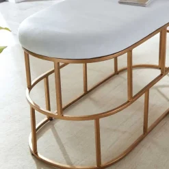 Polsterbank in Weiß Samt - Pysero^Wohnen Discount