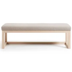 Wohnen Polsterbank Materra in Beige mit Holz-Gestell