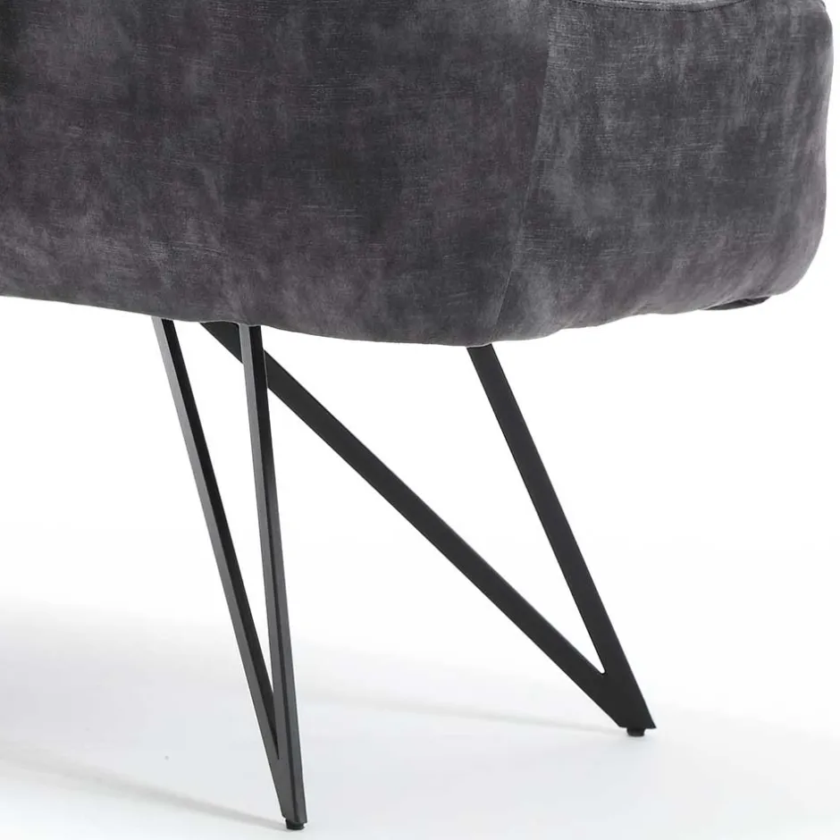 Polsterbank mit Armlehnen in Anthrazit - Mascaro^Wohnen Hot