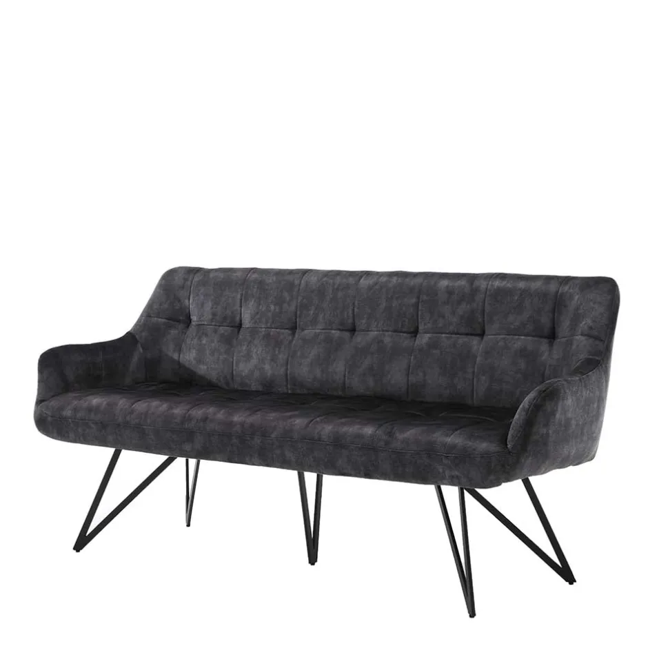 Polsterbank mit Armlehnen in Anthrazit - Mascaro^Wohnen Hot