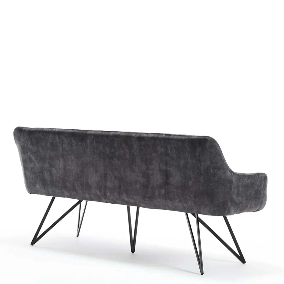 Polsterbank mit Armlehnen in Anthrazit - Mascaro^Wohnen Hot