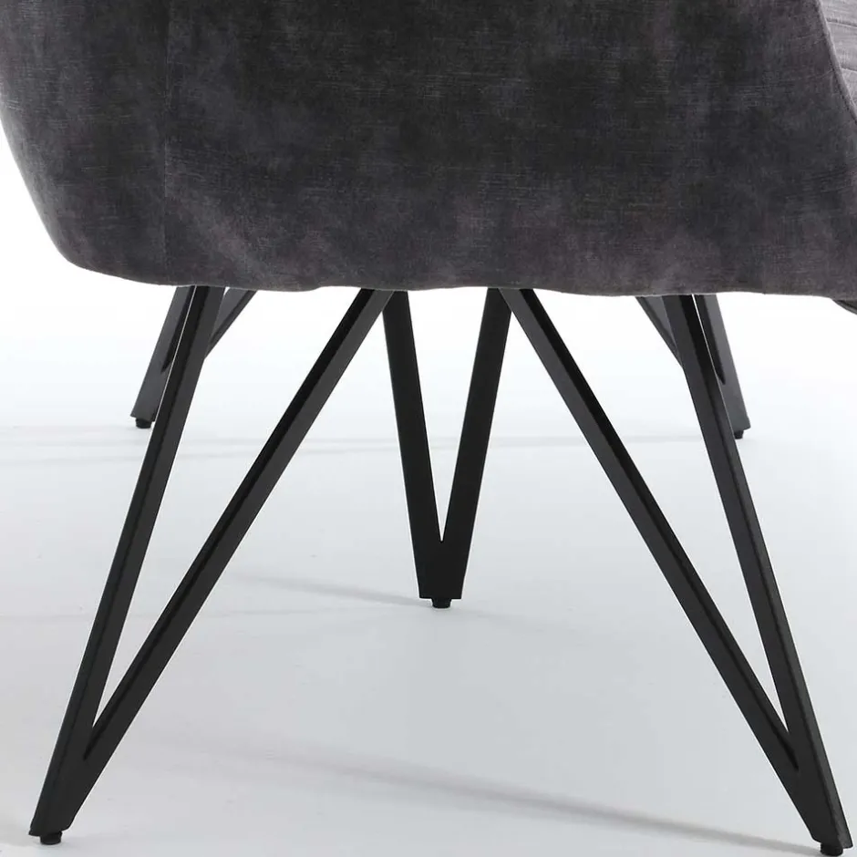 Polsterbank mit Armlehnen in Anthrazit - Mascaro^Wohnen Hot