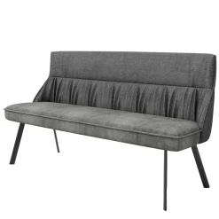 Polsterbank mit Rückenlehne in Grau - Alekona^Wohnen