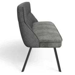 Polsterbank mit Rückenlehne in Grau - Alekona^Wohnen