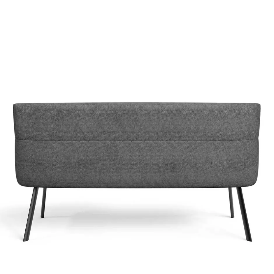 Polsterbank mit Rückenlehne in Grau - Alekona^Wohnen