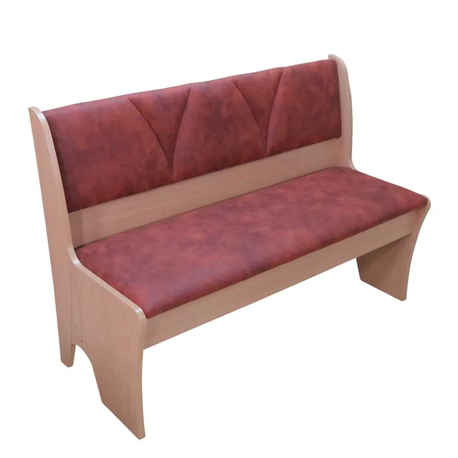 Wohnen Polsterbank mit Truhe 120cm Loisan in Cognac Vintage