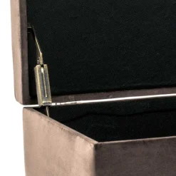 Wohnen Polsterbank Truhe aus Samt in Taupe - Landhuis