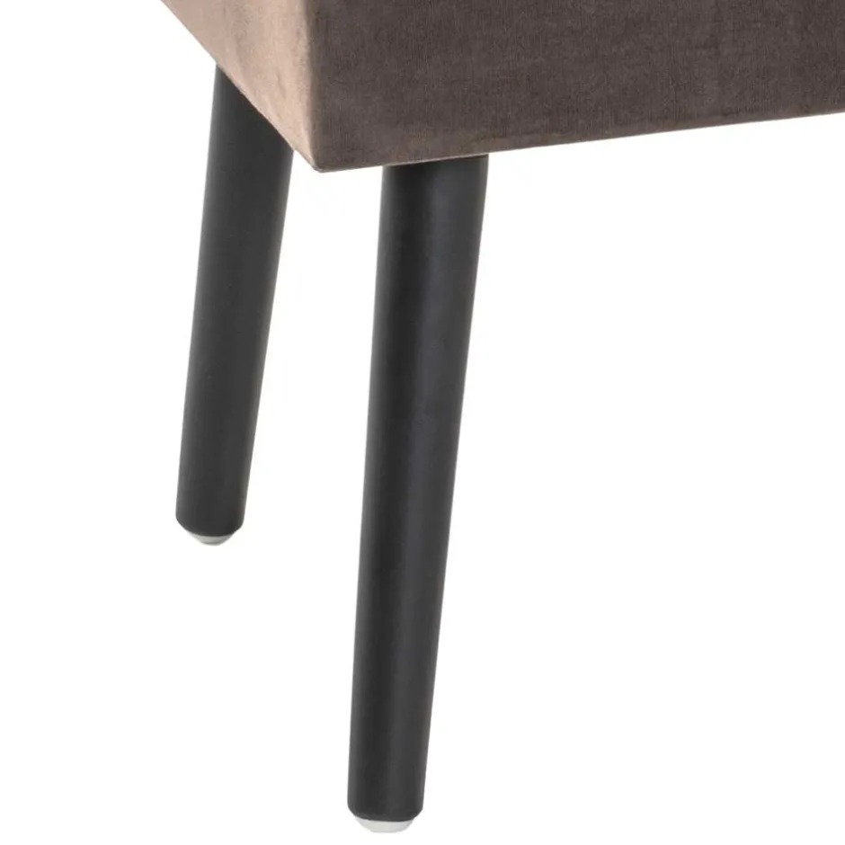 Wohnen Polsterbank Truhe aus Samt in Taupe - Landhuis