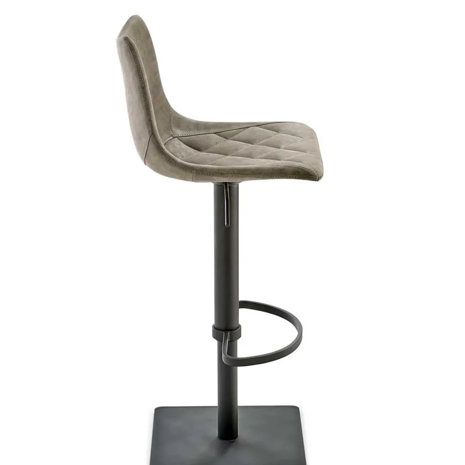 Wohnen Polster-Barstuhl in Schlamm & Schwarz - Ossika