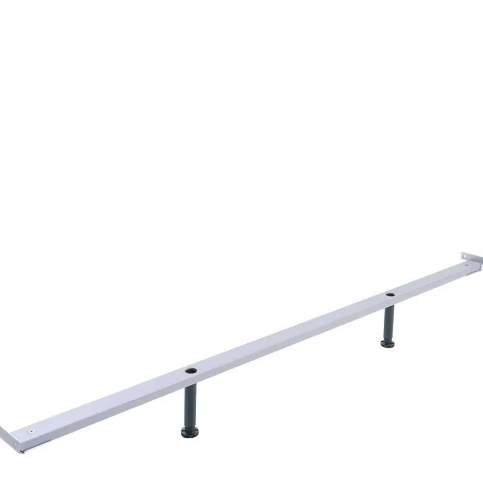 Wohnen Polsterbett Doppelbett in Grau Stoff - Pays