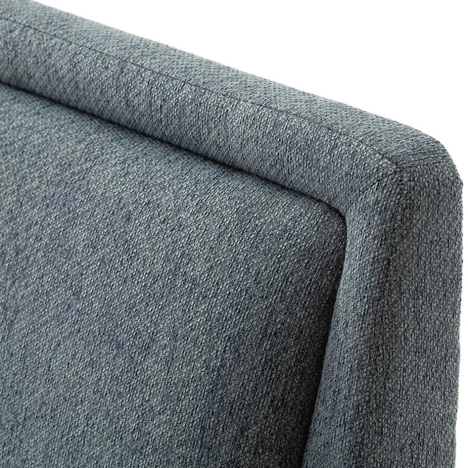 Polsterbett in Blaugrau & Eiche Natur - Grafics^Wohnen Clearance