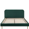 Wohnen Polsterbett in Dunkelgrün Samt - Pleasure