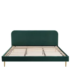 Wohnen Polsterbett in Dunkelgrün Samt - Pleasure