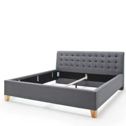 Polsterbett in Grau & Eiche - Saludio^Wohnen Online